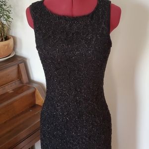 Rhapsody USA Black Metallic Maxi Dress | Evening Bodycon